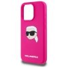Karl Lagerfeld KLHMP15LSKHPPLF iPhone 15 Pro 6.1 fuksja/fuschia hardcase Silicone Karl Head Print MagSafe